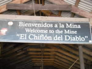 Eingang zur Kohlemine Chiflón del Diablo