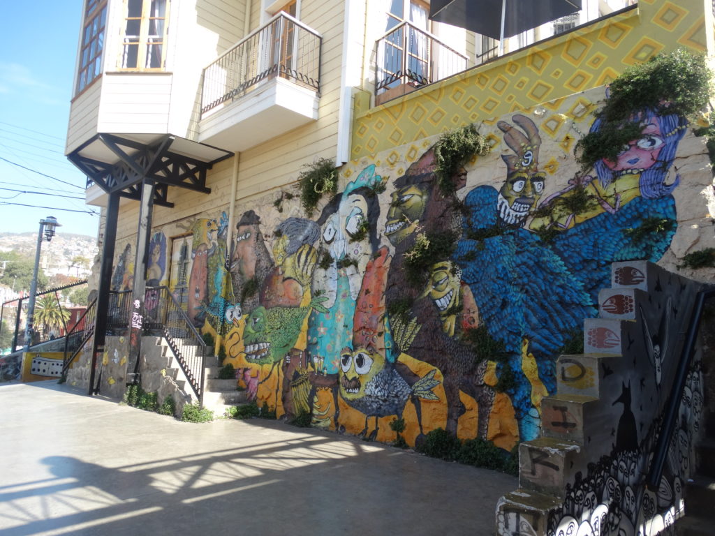 Eines der vielen Graffitis, welche Valparaíso so einzigartig machen. 