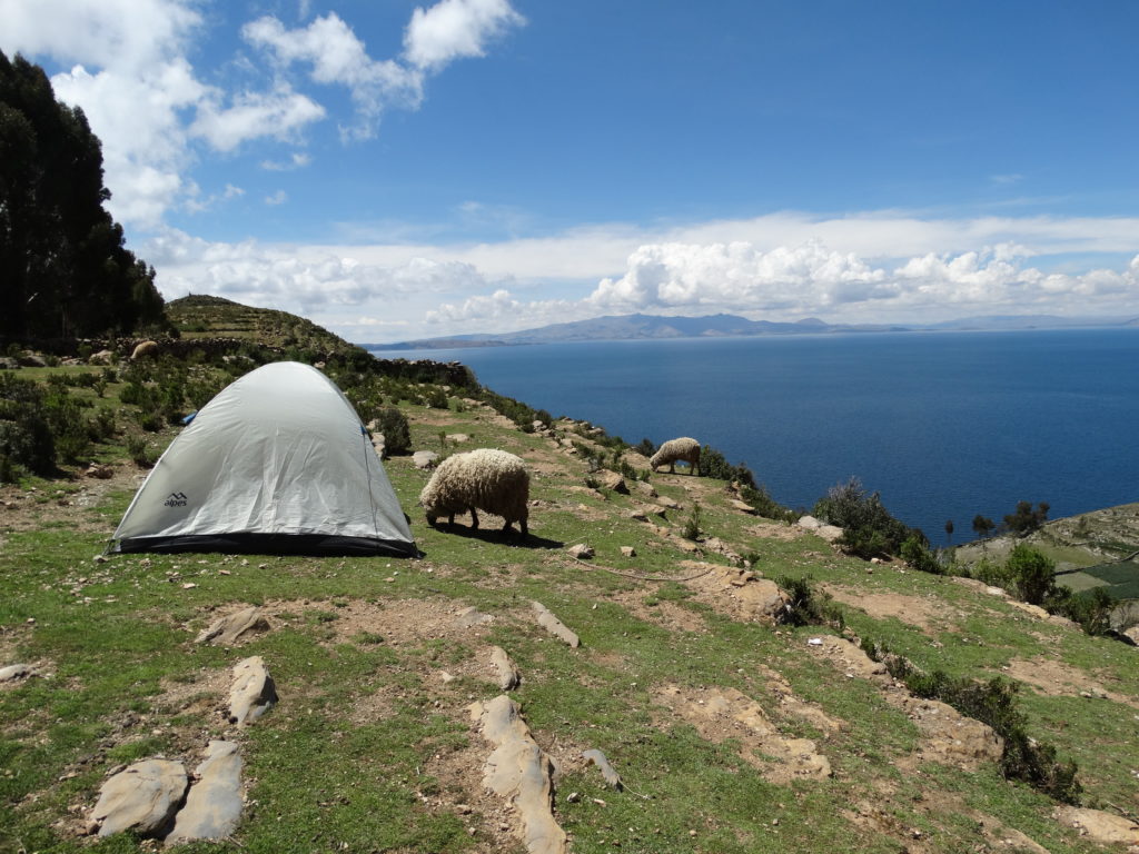 Camping auf der Sonneninsel (Isla del Sol) am Titicacasee. Ich kann es nur empfehlen!