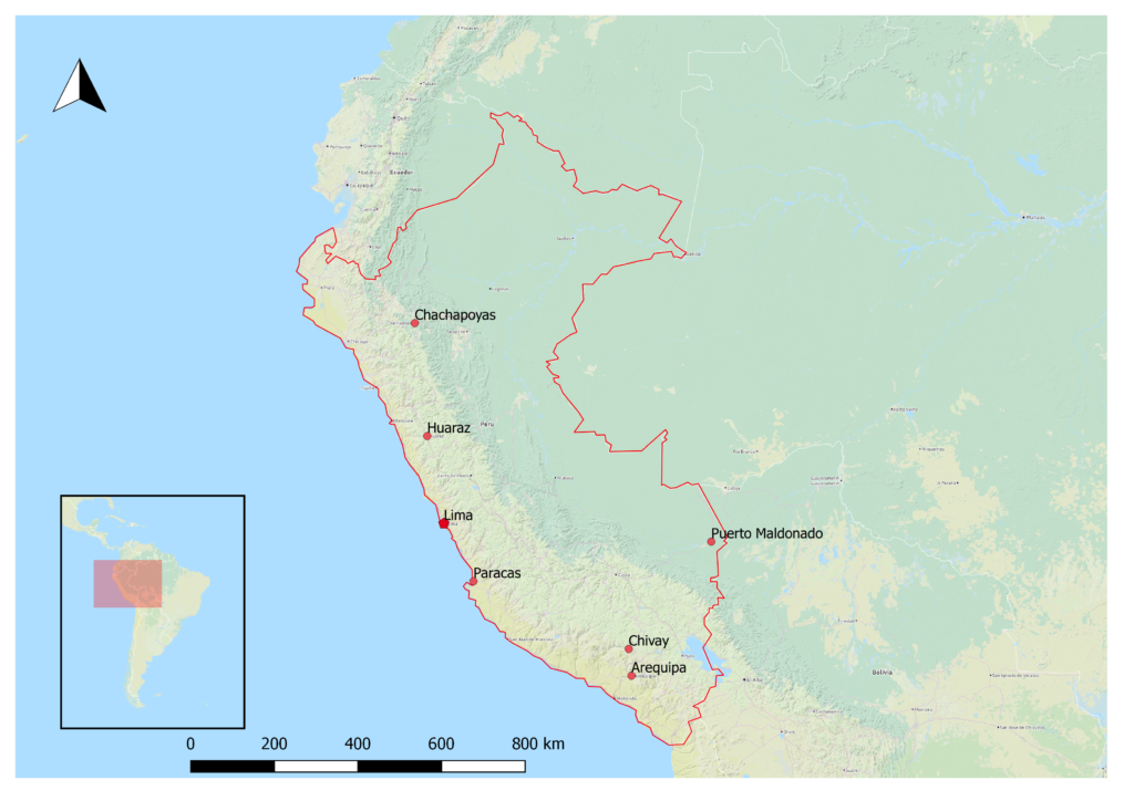 Peru Reiseziele Karte